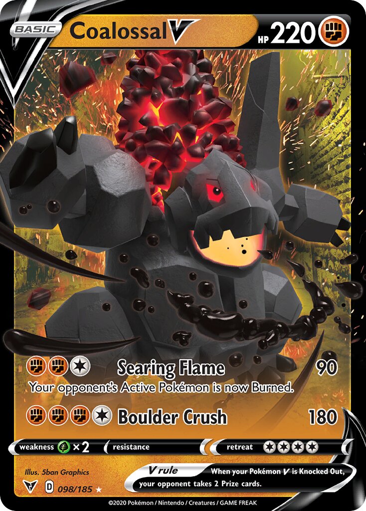 Coalossal V 098/203 — Vivid Voltage (English Pokémon TCG card)