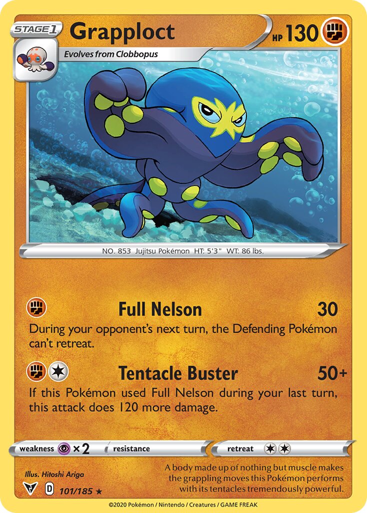 Grapploct 101/203 — Vivid Voltage (English Pokémon TCG card)