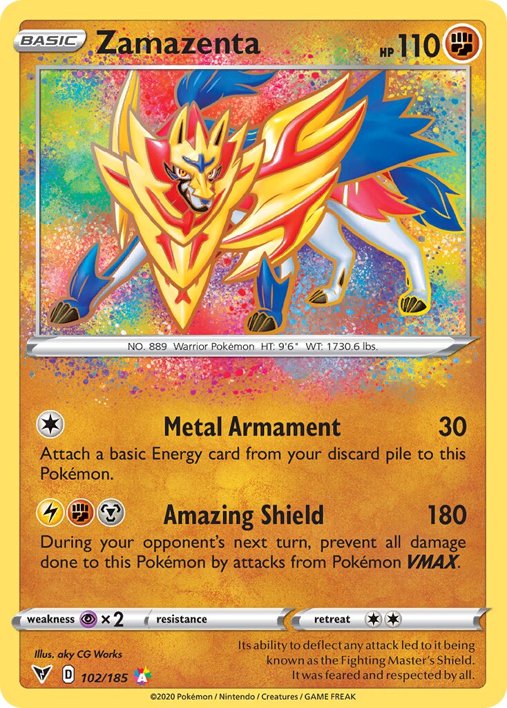 Zamazenta 102/203 — Vivid Voltage (English Pokémon TCG card)