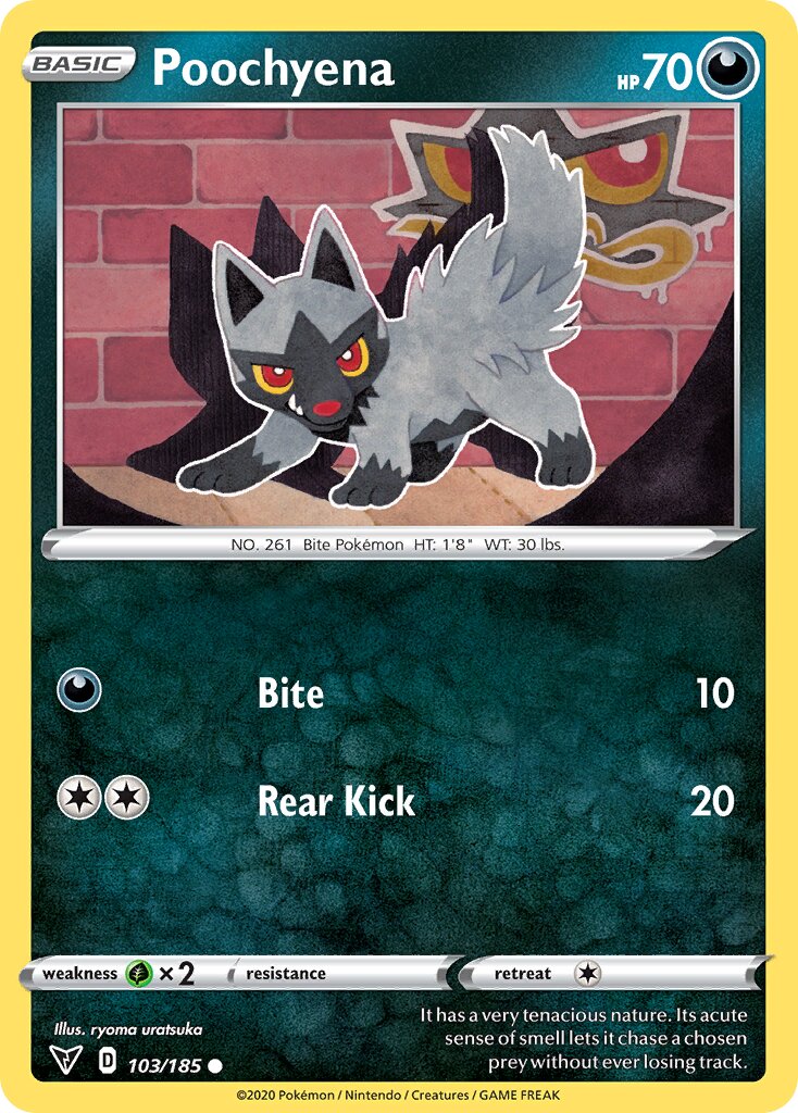 Poochyena 103/203 — Vivid Voltage (English Pokémon TCG card)