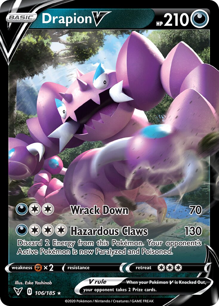 Drapion V 106/203 — Vivid Voltage (English Pokémon TCG card)