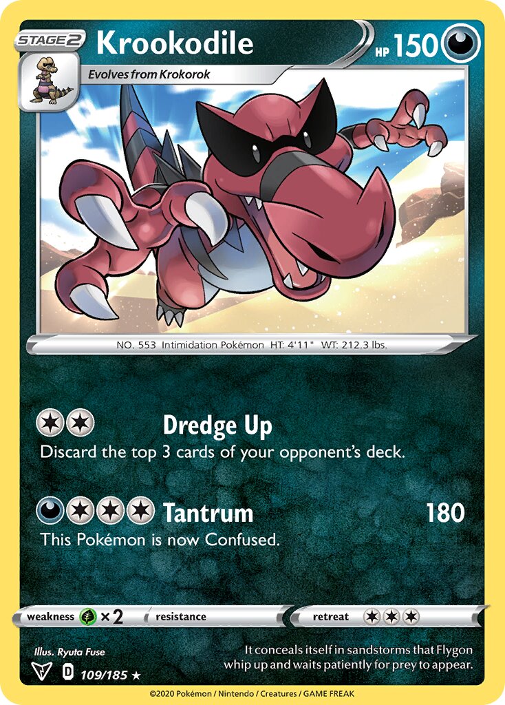 Krookodile 109/203 — Vivid Voltage (English Pokémon TCG card)