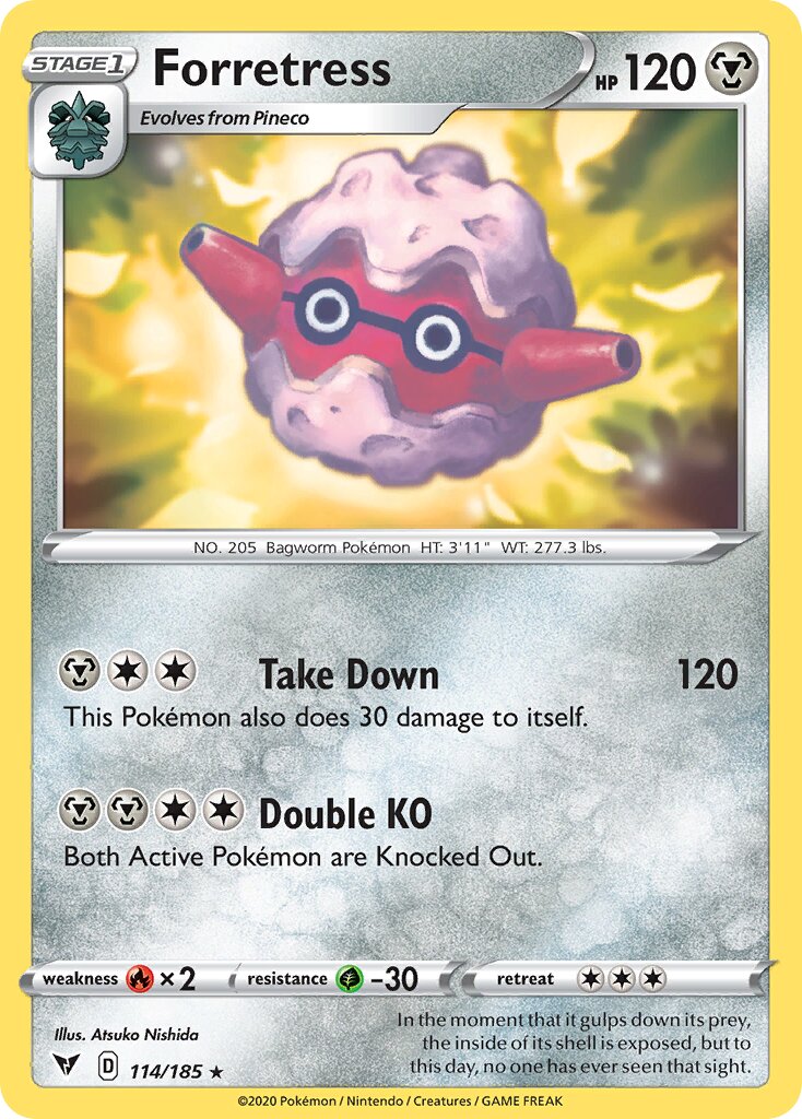 Forretress 114/203 — Vivid Voltage (English Pokémon TCG card)