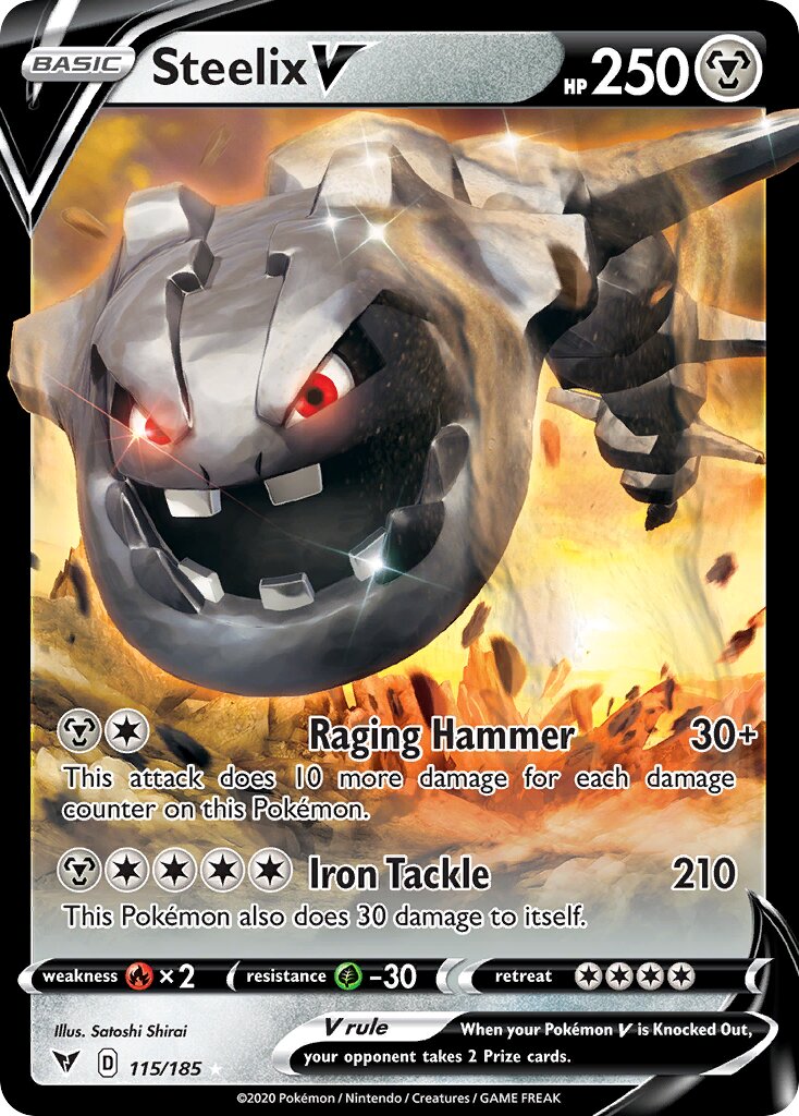 Steelix V 115/203 — Vivid Voltage (English Pokémon TCG card)