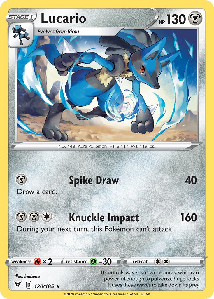 Lucario 120/203 — Vivid Voltage (English Pokémon TCG card)