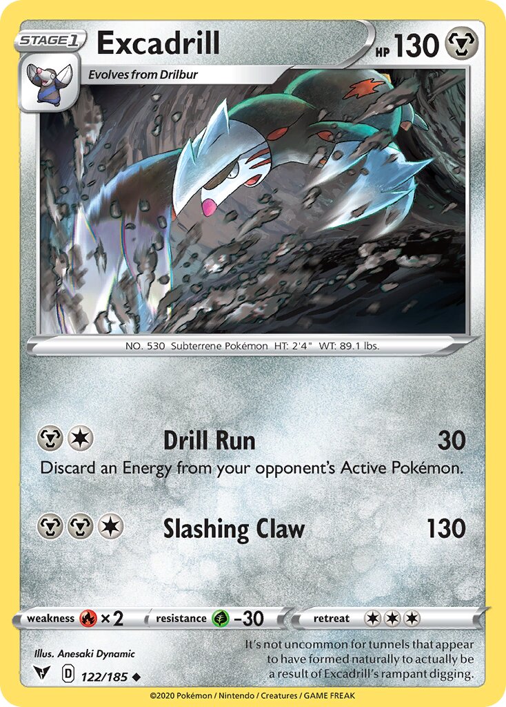 Excadrill 122/203 — Vivid Voltage (English Pokémon TCG card)