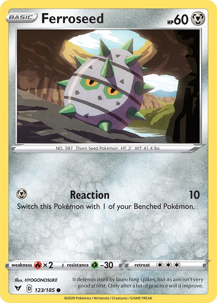 Ferroseed 123/203 — Vivid Voltage (English Pokémon TCG card)