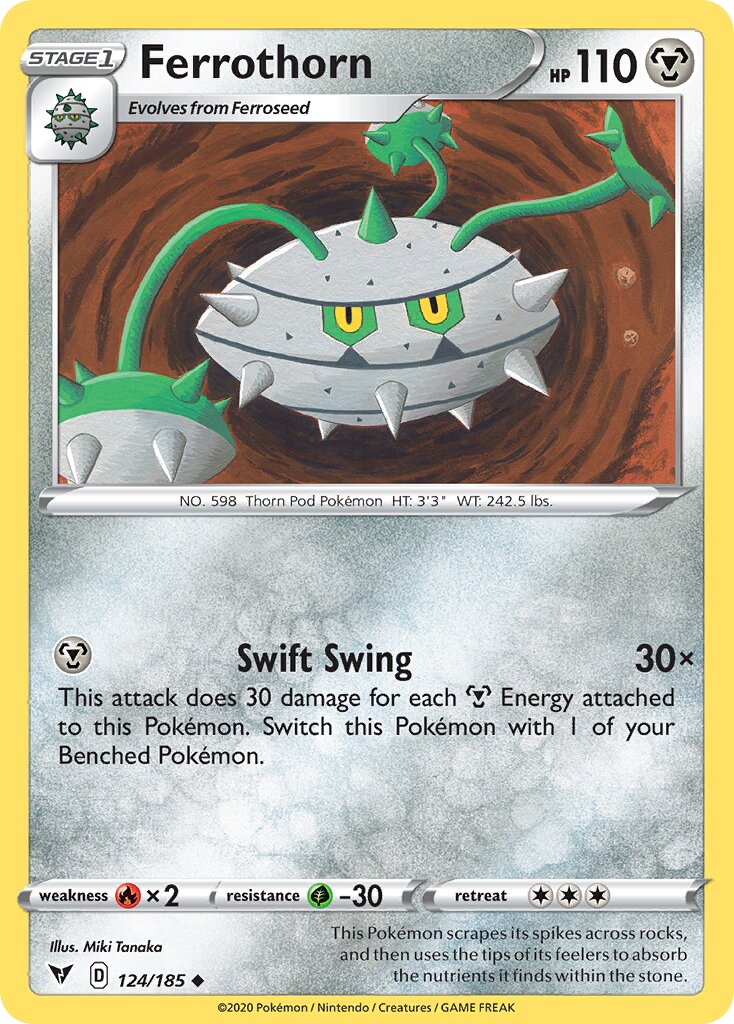 Ferrothorn 124/203 — Vivid Voltage (English Pokémon TCG card)