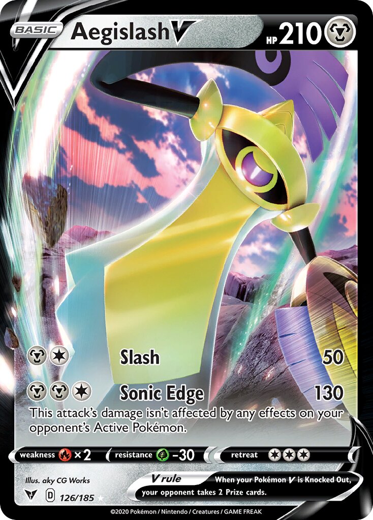 Aegislash V 126/203 — Vivid Voltage (English Pokémon TCG card)