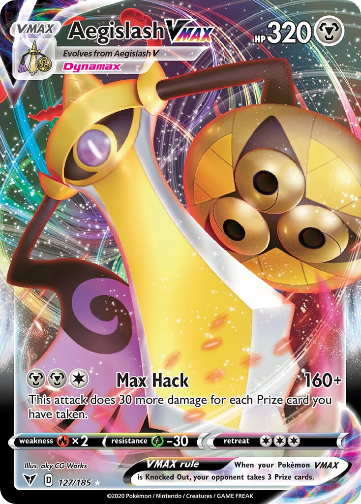 Aegislash VMAX 127/203 — Vivid Voltage (English Pokémon TCG card)