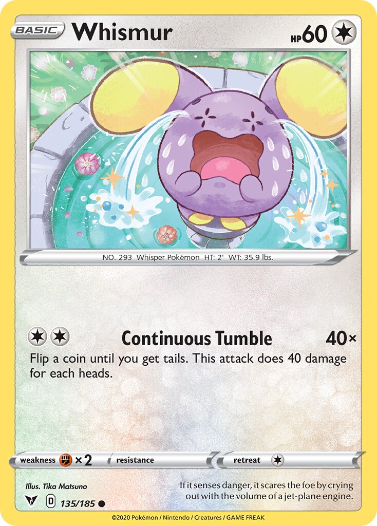 Whismur 135/203 — Vivid Voltage (English Pokémon TCG card)