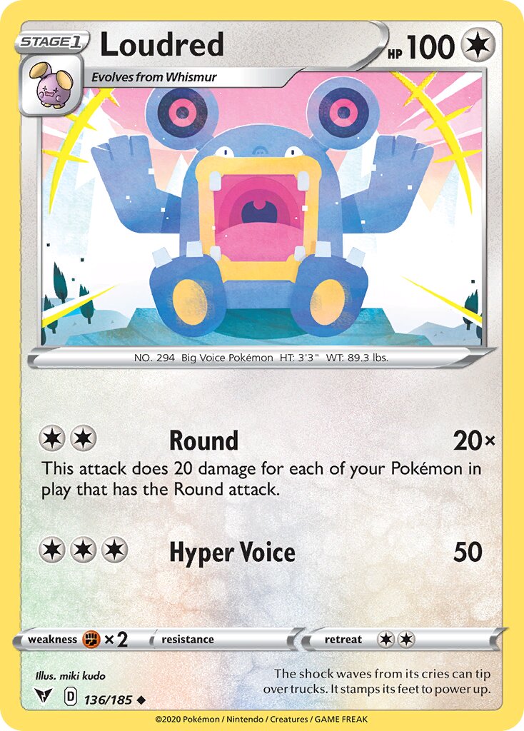 Loudred 136/203 — Vivid Voltage (English Pokémon TCG card)