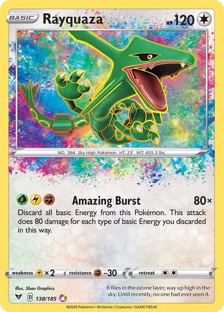 Rayquaza 138/203 — Vivid Voltage (English Pokémon TCG card)