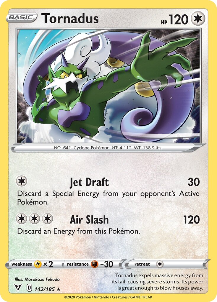 Tornadus 142/203 — Vivid Voltage (English Pokémon TCG card)