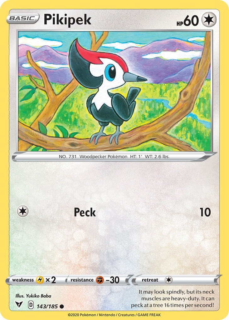 Pikipek 143/203 — Vivid Voltage (English Pokémon TCG card)