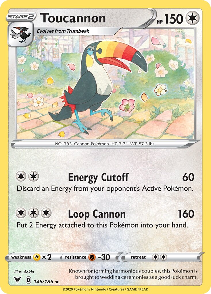 Toucannon 145/203 — Vivid Voltage (English Pokémon TCG card)