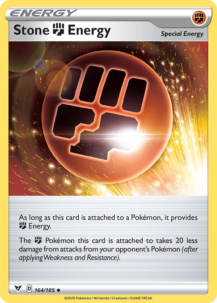 Stone Fighting Energy 164/203 — Vivid Voltage (English Pokémon TCG card)