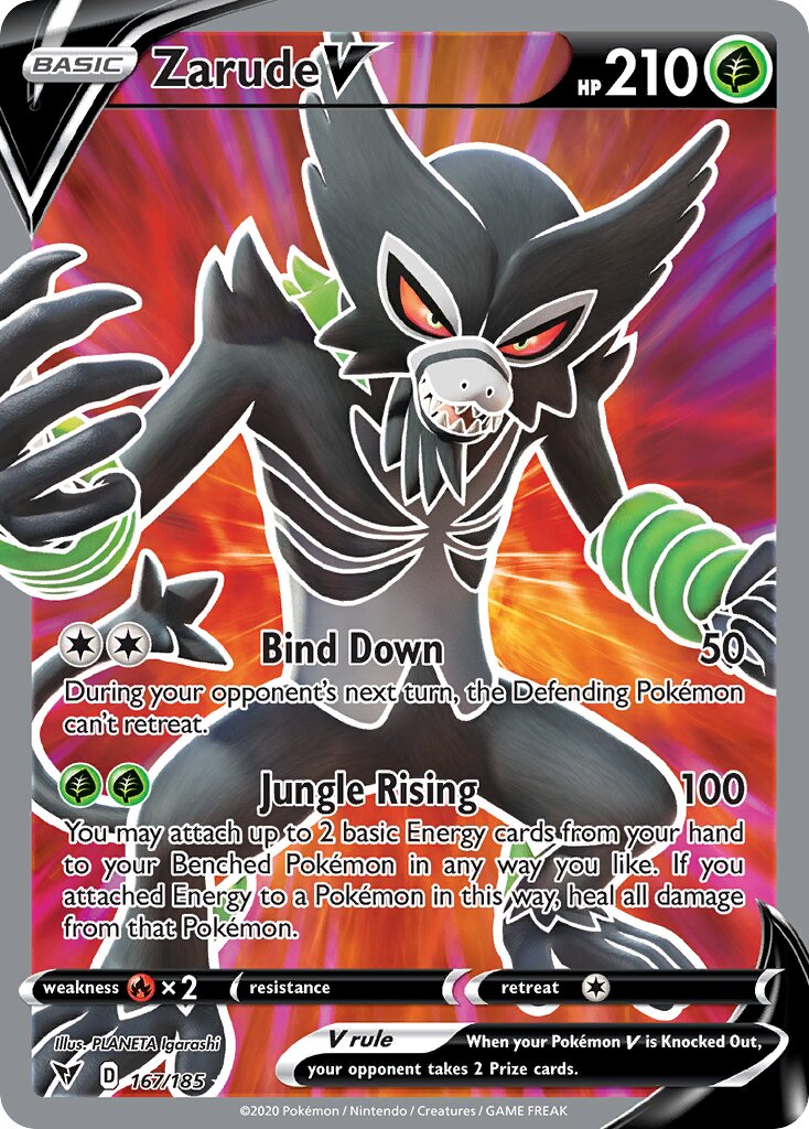 Zarude V 167/203 — Vivid Voltage (English Pokémon TCG card)