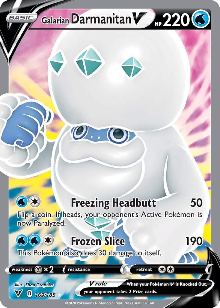 Galarian Darmanitan V 169/203 — Vivid Voltage (English Pokémon TCG card)