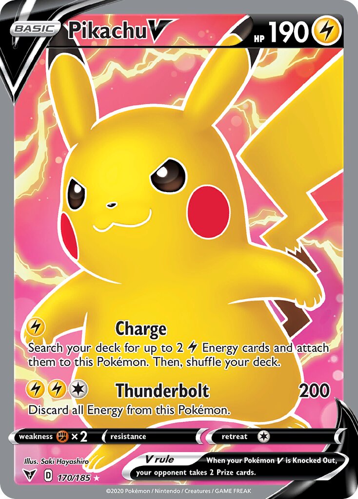 Pikachu V 170/203 — Vivid Voltage (English Pokémon TCG card)