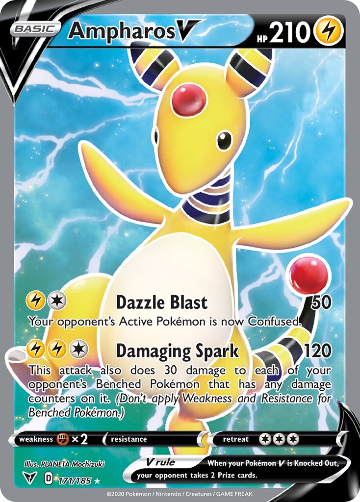Ampharos V 171/203 — Vivid Voltage (English Pokémon TCG card)