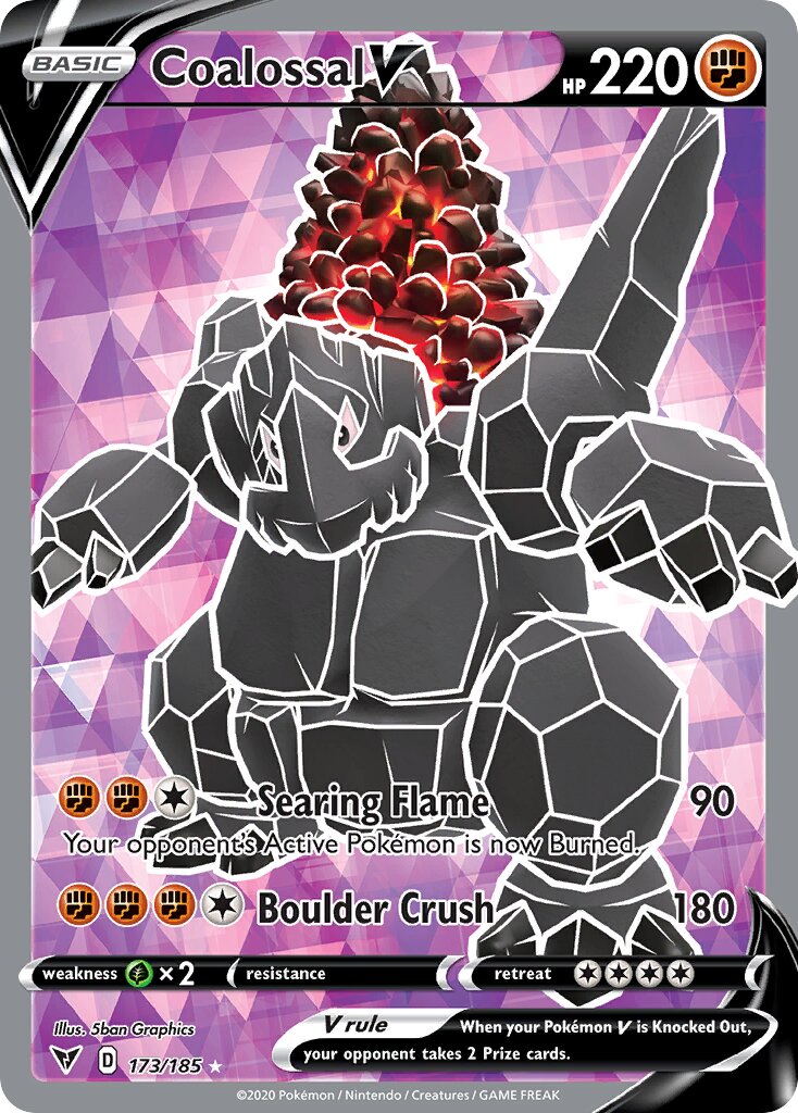 Coalossal V 173/203 — Vivid Voltage (English Pokémon TCG card)