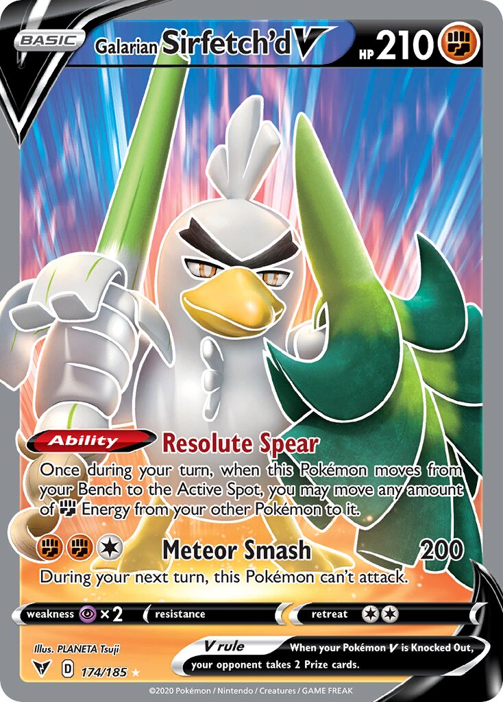 Galarian Sirfetch'd V 174/203 — Vivid Voltage (English Pokémon TCG card)