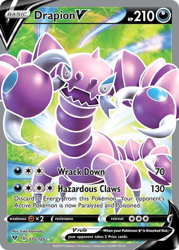 Drapion V 175/203 — Vivid Voltage (English Pokémon TCG card)