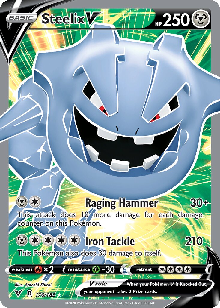 Steelix V 176/203 — Vivid Voltage (English Pokémon TCG card)