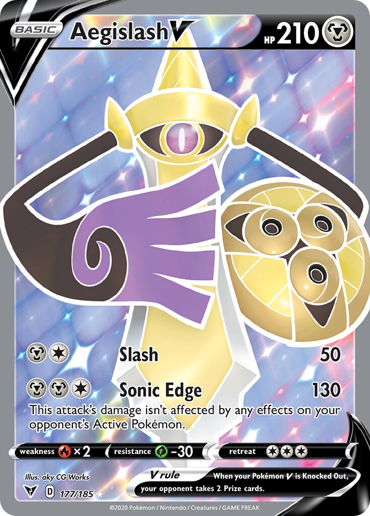 Aegislash V 177/203 — Vivid Voltage (English Pokémon TCG card)