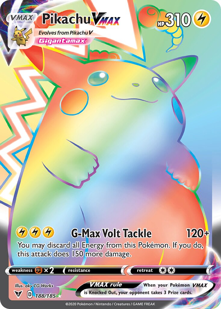 Pikachu VMAX 188/203 — Vivid Voltage (English Pokémon TCG card)