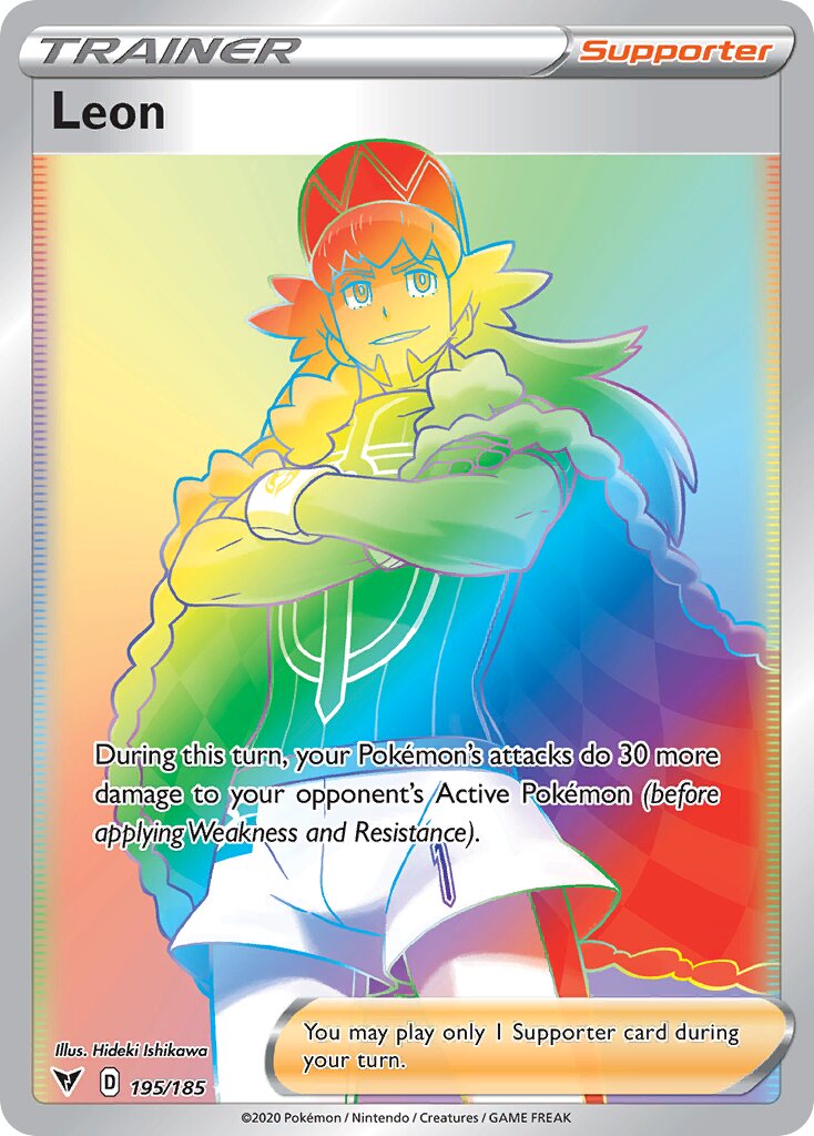 Leon 195/203 — Vivid Voltage (English Pokémon TCG card)