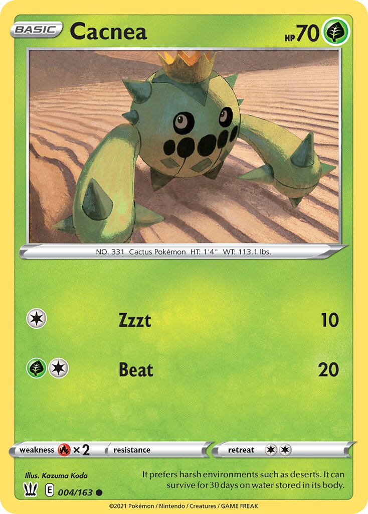 Cacnea 004/183 — Battle Styles (English Pokémon TCG card)