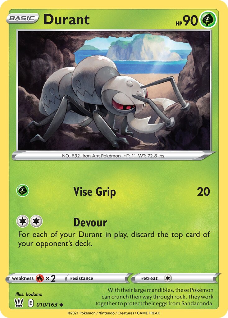 Durant 010/183 — Battle Styles (English Pokémon TCG card)
