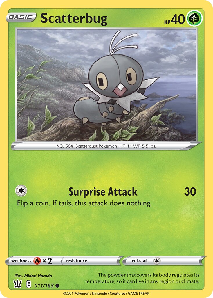 Scatterbug 011/183 — Battle Styles (English Pokémon TCG card)