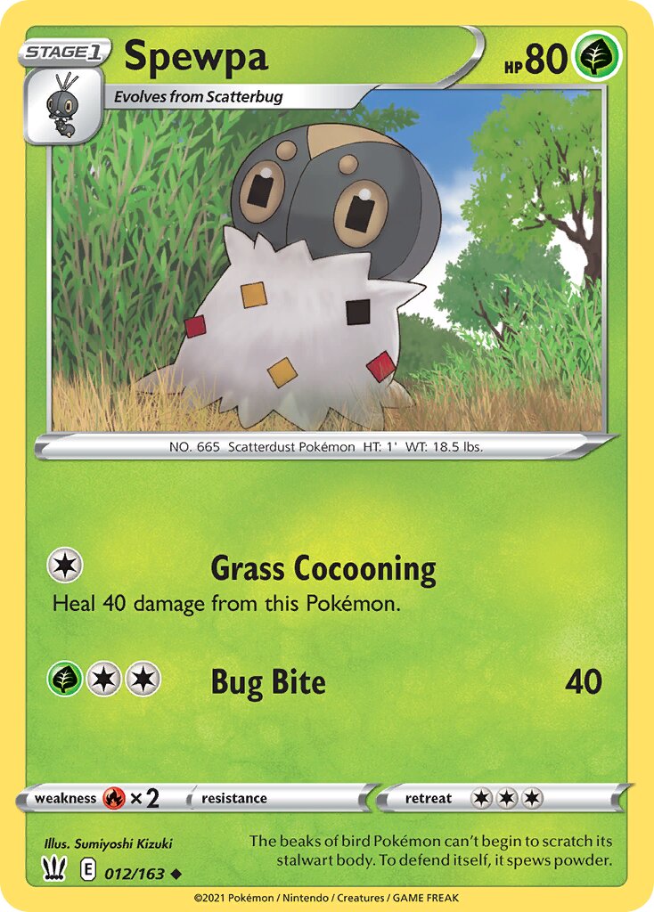 Spewpa 012/183 — Battle Styles (English Pokémon TCG card)