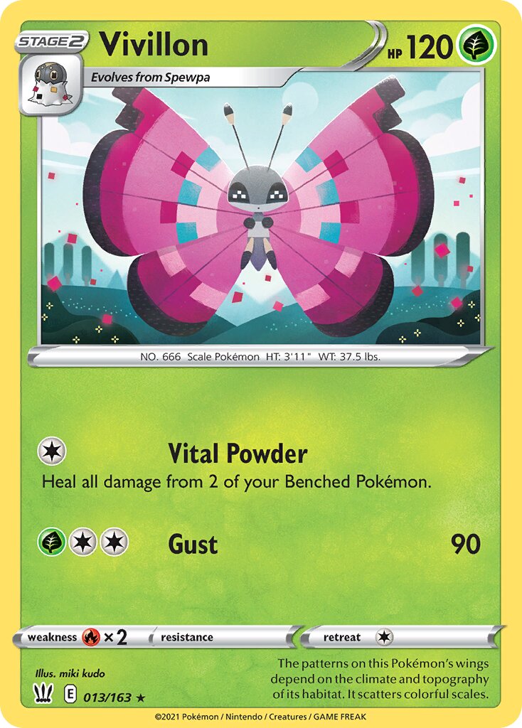 Vivillon 013/183 — Battle Styles (English Pokémon TCG card)