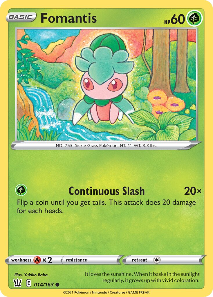Fomantis 014/183 — Battle Styles (English Pokémon TCG card)