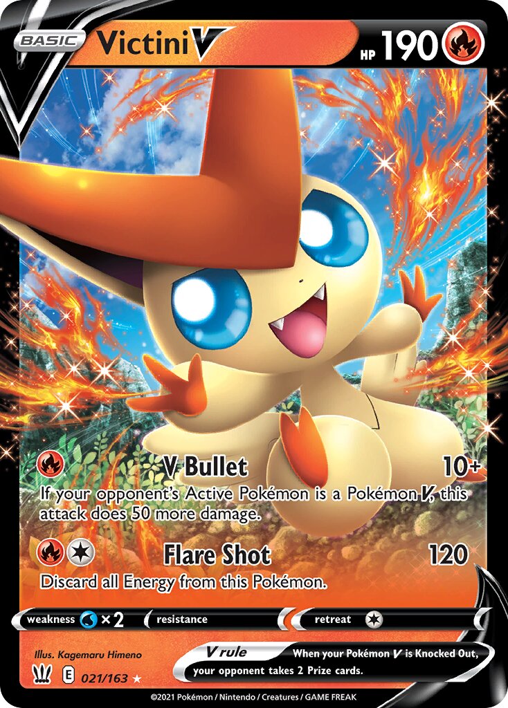 Victini V 021/183 — Battle Styles (English Pokémon TCG card)