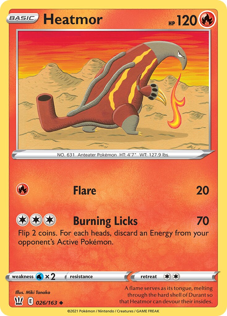 Heatmor 026/183 — Battle Styles (English Pokémon TCG card)