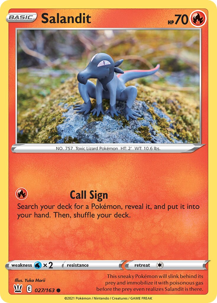 Salandit 027/183 — Battle Styles (English Pokémon TCG card)