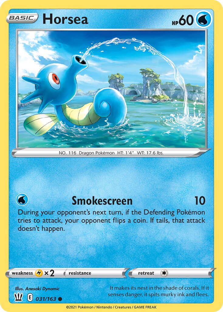 Horsea 031/183 — Battle Styles (English Pokémon TCG card)