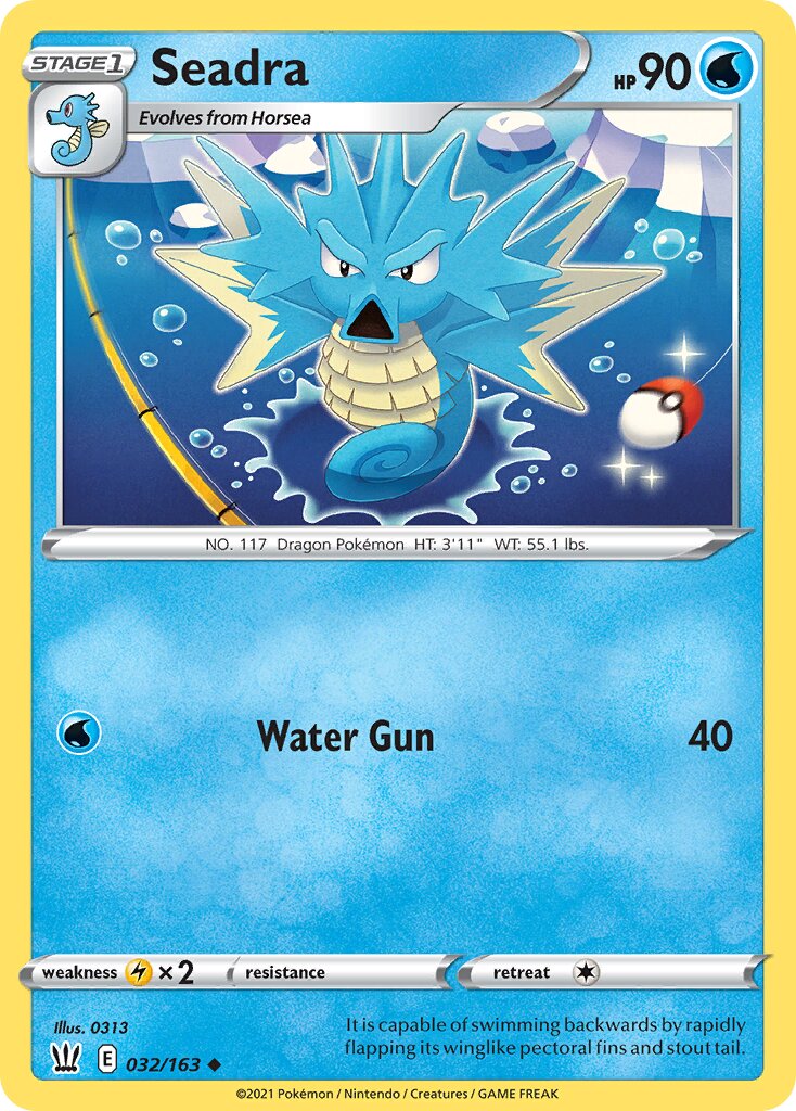 Seadra 032/183 — Battle Styles (English Pokémon TCG card)