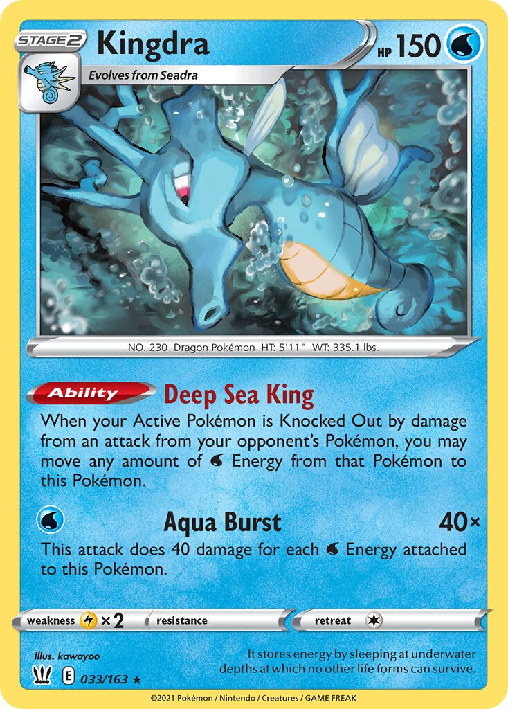 Kingdra 033/183 — Battle Styles (English Pokémon TCG card)