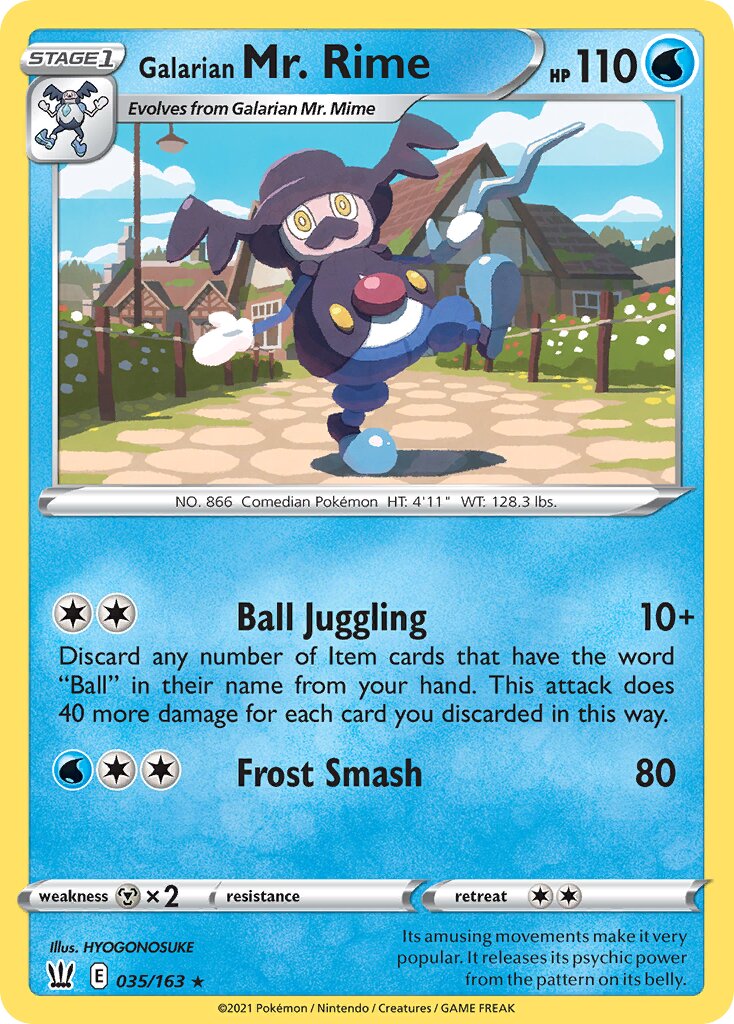 Galarian Mr. Rime 035/183 — Battle Styles (English Pokémon TCG card)
