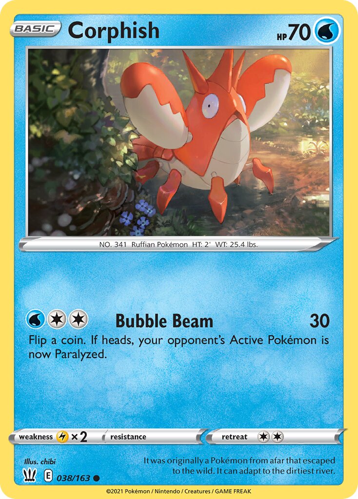 Corphish 038/183 — Battle Styles (English Pokémon TCG card)