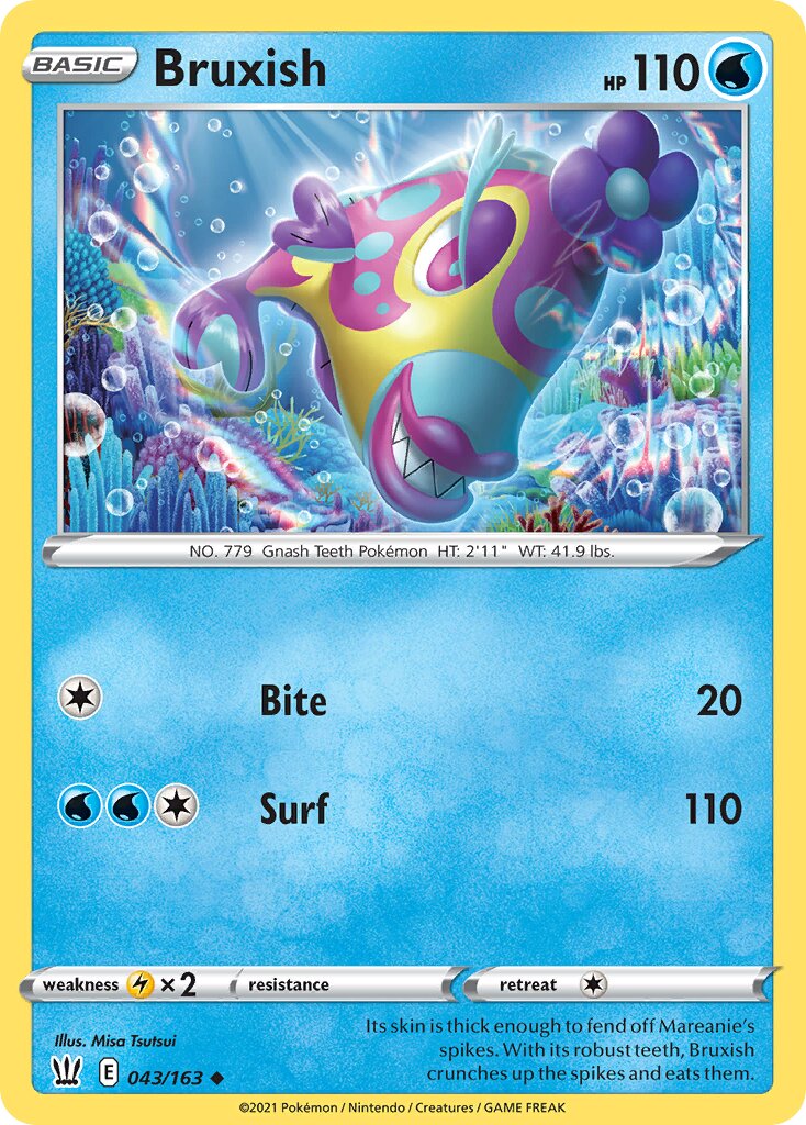Bruxish 043/183 — Battle Styles (English Pokémon TCG card)