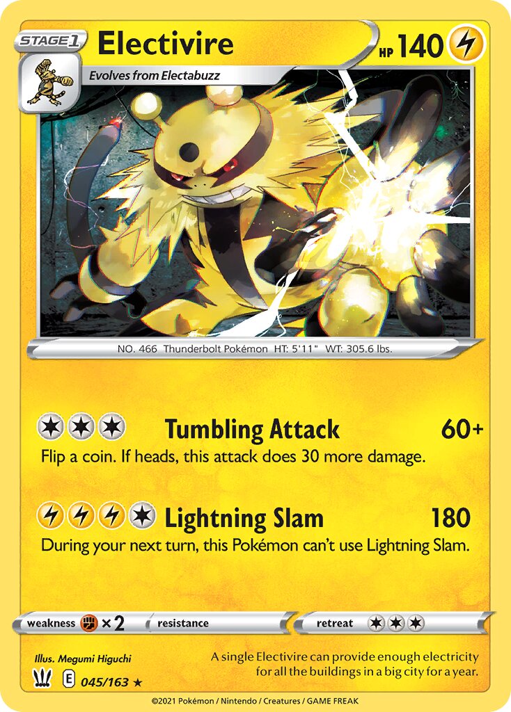 Electivire 045/183 — Battle Styles (English Pokémon TCG card)
