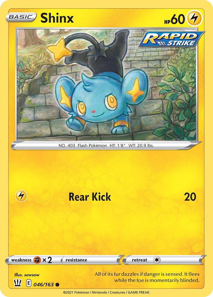 Shinx 046/183 — Battle Styles (English Pokémon TCG card)