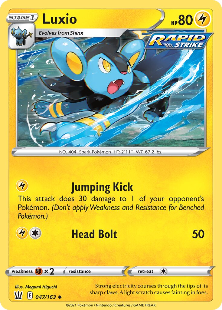 Luxio 047/183 — Battle Styles (English Pokémon TCG card)